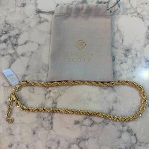 NWT Kendra Scott Cailey Gold Chunky Rope Necklace